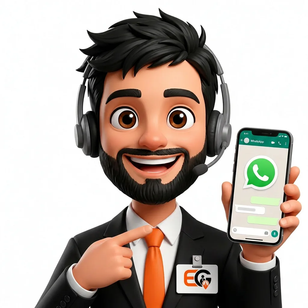 Nico segurando um celular com WhatsApp
